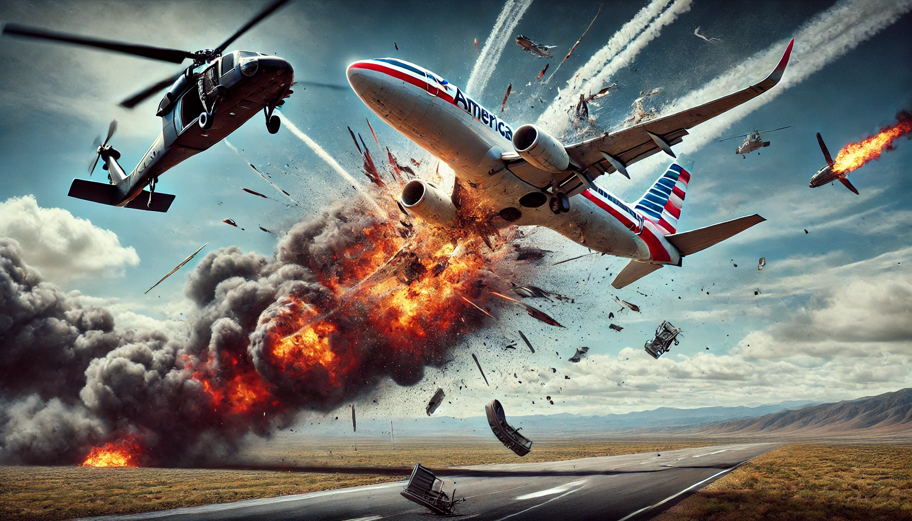 हवाई हादसा: अमेरिकी एयरलाइंस विमान और सैन्य हेलीकॉप्टर के बीच घातक टक्कर